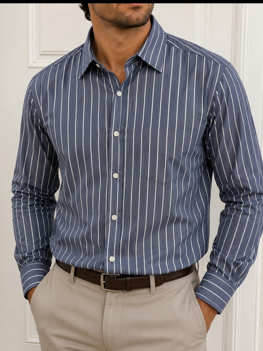 Hugo Boss BOSS Sharp Fit Cutaway Collar Dress Shirt size L